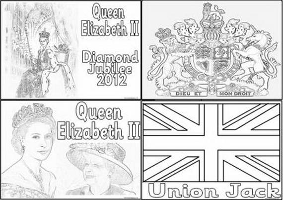 Queen elizabeth diamond jubilee coloring pages