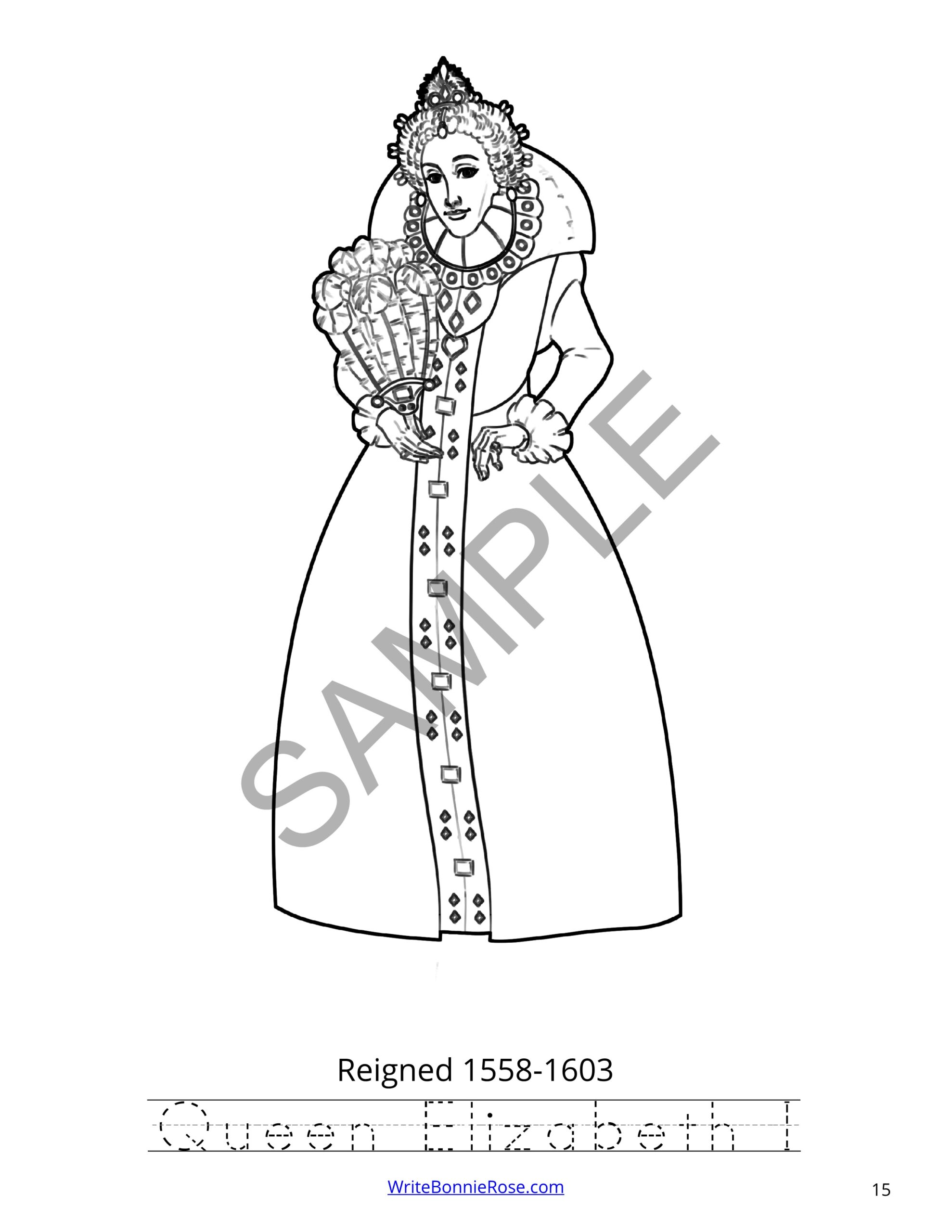 Kings and queens of england coloring book