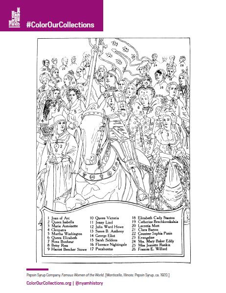 Coloring books health and history page