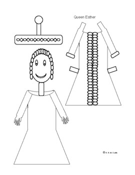 Queen esther paper dolls by k g m crafts tpt
