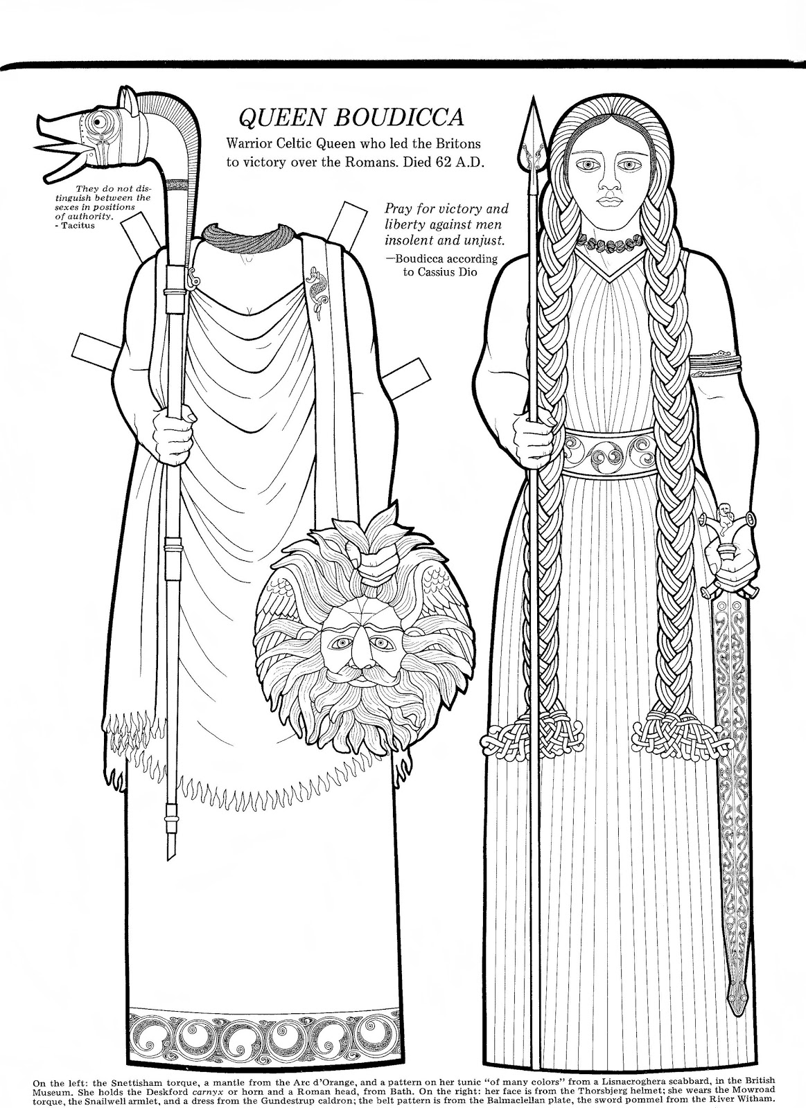 Mostly paper dolls queen boudicca paper doll