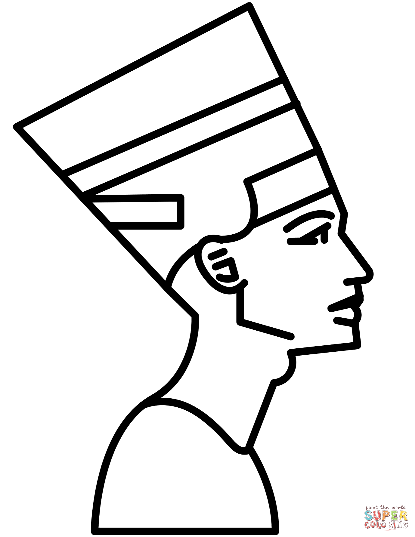 Nefertiti coloring page free printable coloring pages