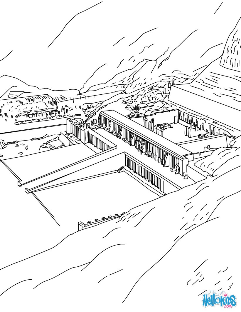Temple of hatshepsut coloring pages