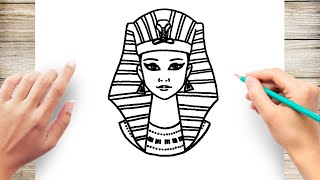How to draw egyptian queen cleopatra