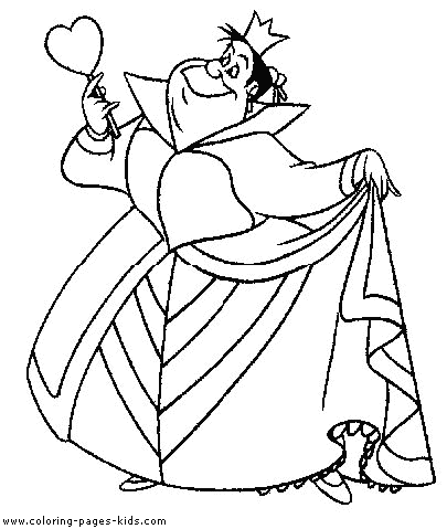 Queen of hearts alice in wonderland disney coloring pages color plate coloring â disney coloring pages alice in wonderland characters cartoon coloring pages
