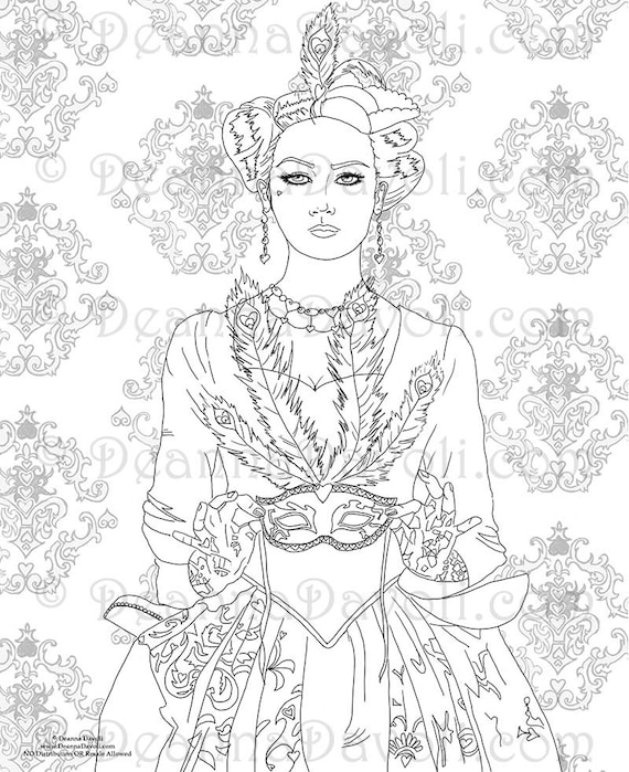 Queen of hearts coloring page alice in wonderland coloring page printable jpg adult coloring page queen of hearts art adult coloring book