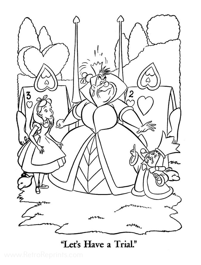 Alice in wonderland disneys coloring pages coloring books at retro reprints