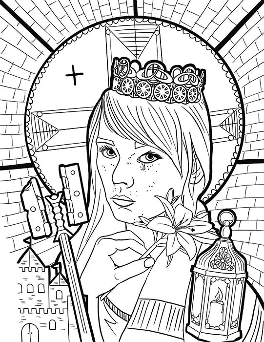 Digital coloring book pages â ministry of saints modern iconography