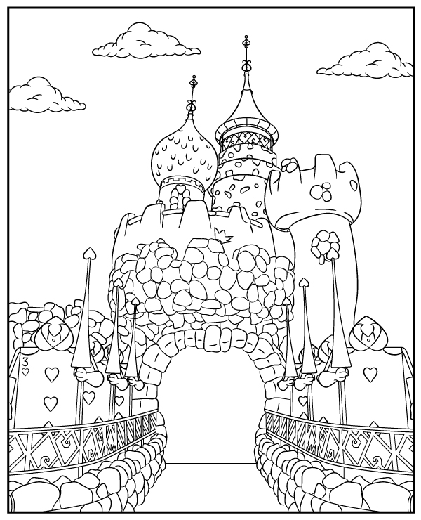 Disneyland coloring page queen castle