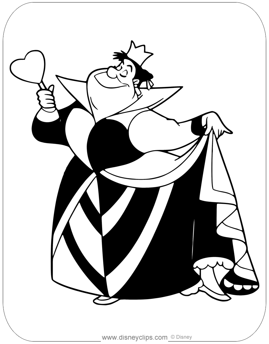 Alice in wonderland coloring pages