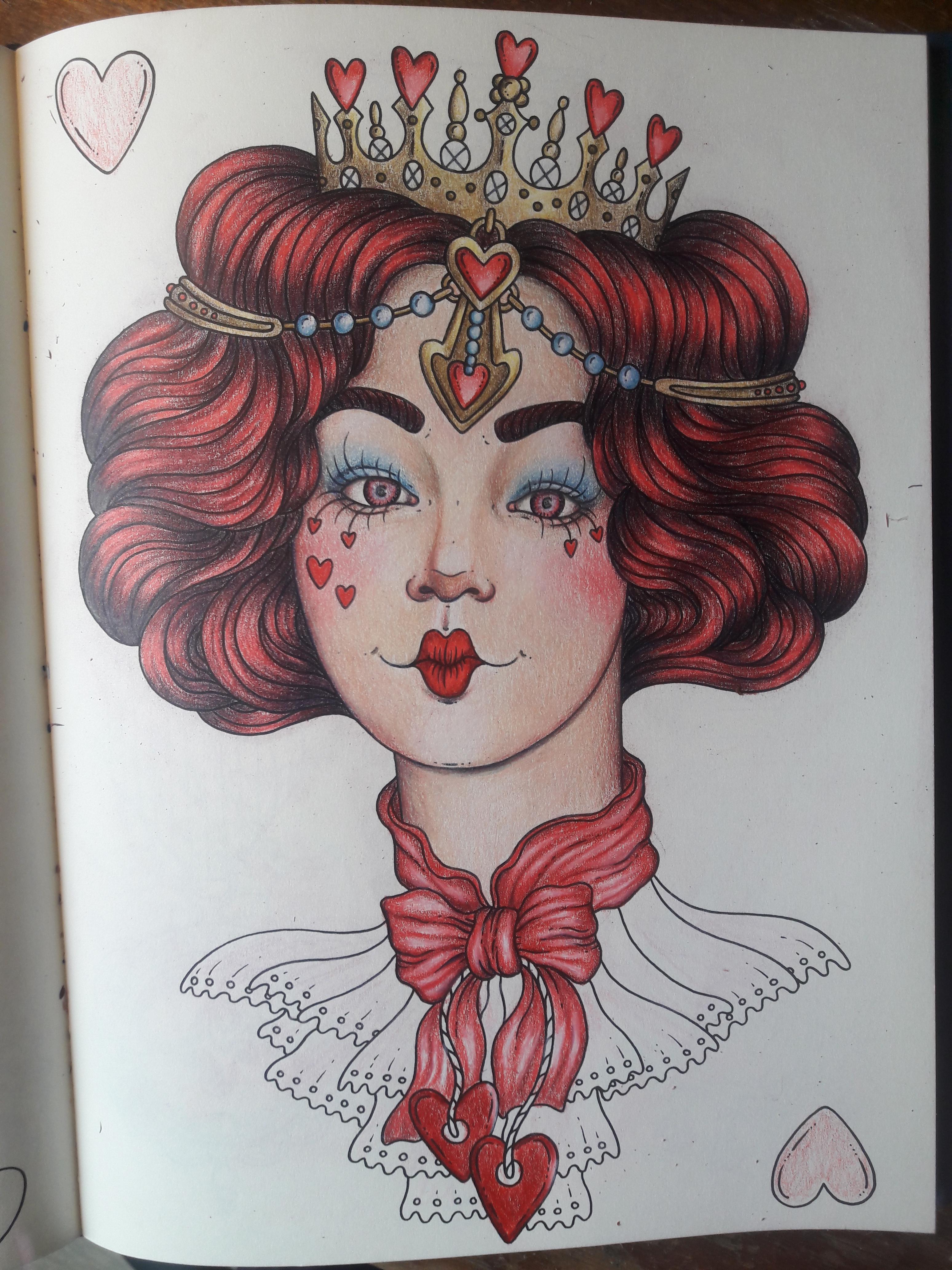 Queen of hearts in midnight masquerade
