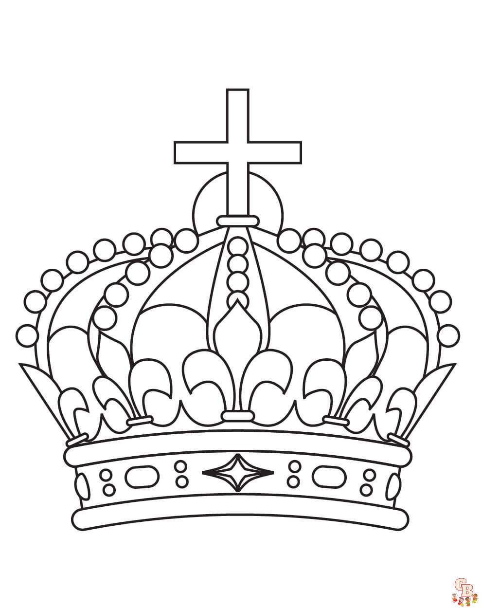 Printable tiara coloring pages free for kids and adults
