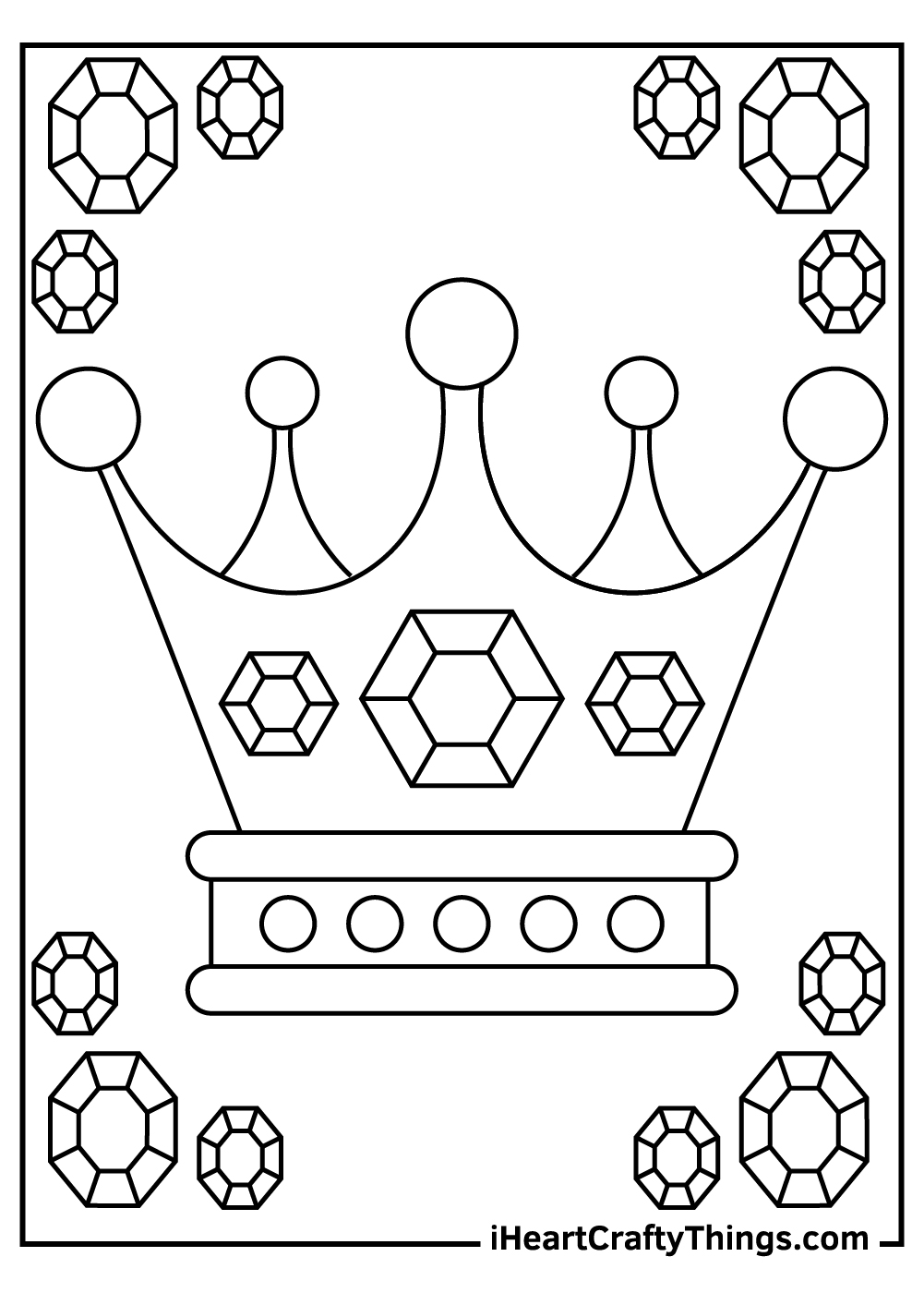 Crown coloring pages free printables