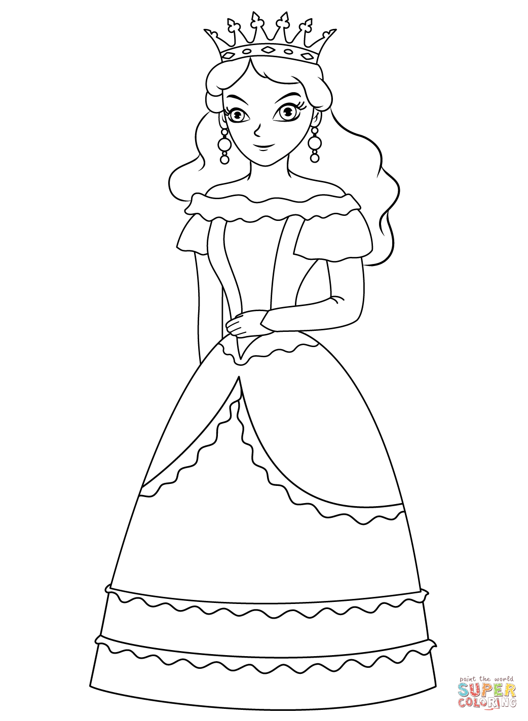 Queen coloring page free printable coloring pages