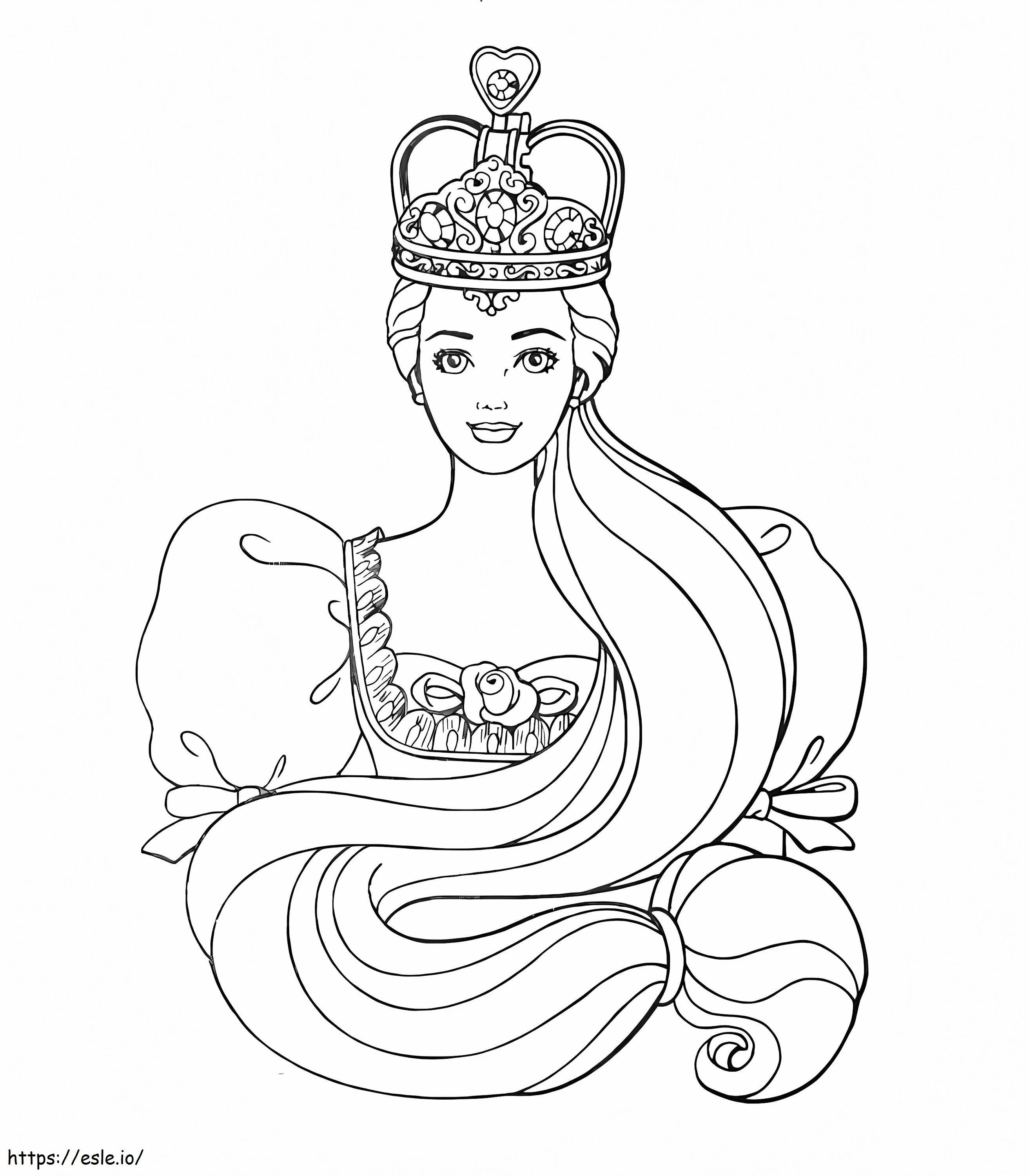 Beautiful queen coloring page