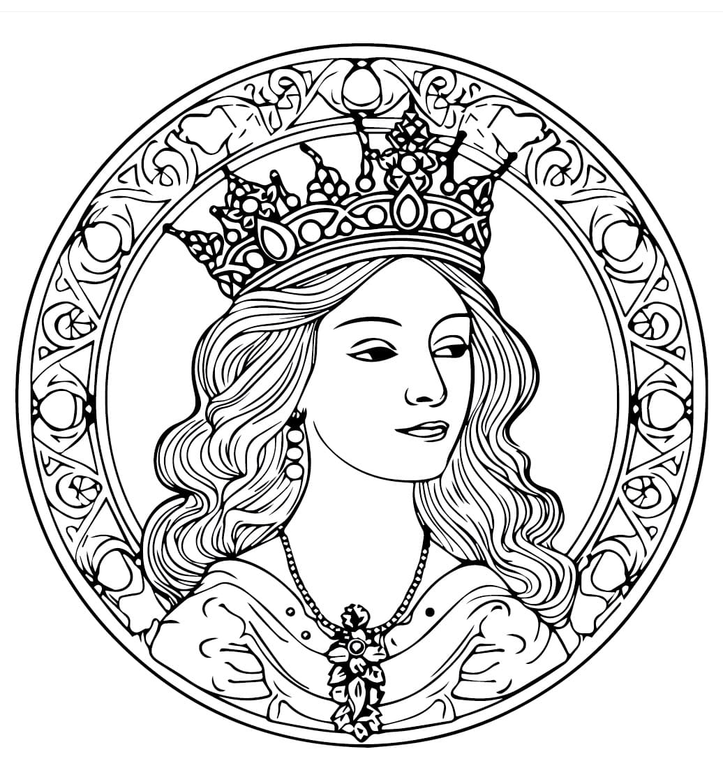 Queen coloring pages