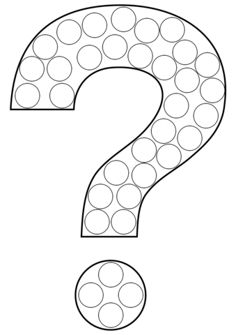 Question mark dot art coloring page free printable coloring pages