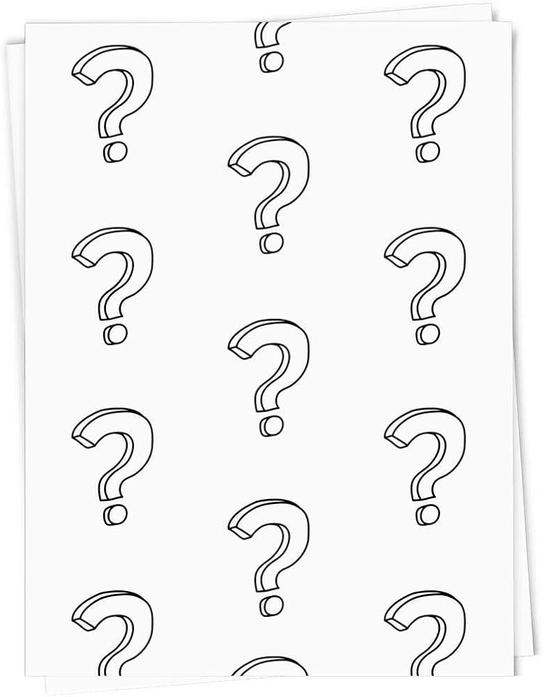 X a question mark gift wrapwrapping paper sheets gi everything else