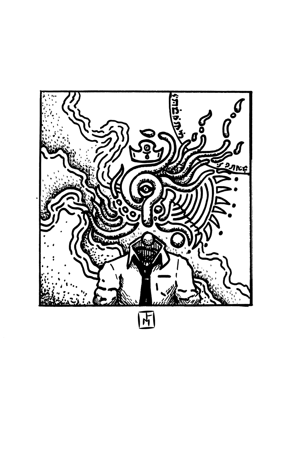 Question mark head print â