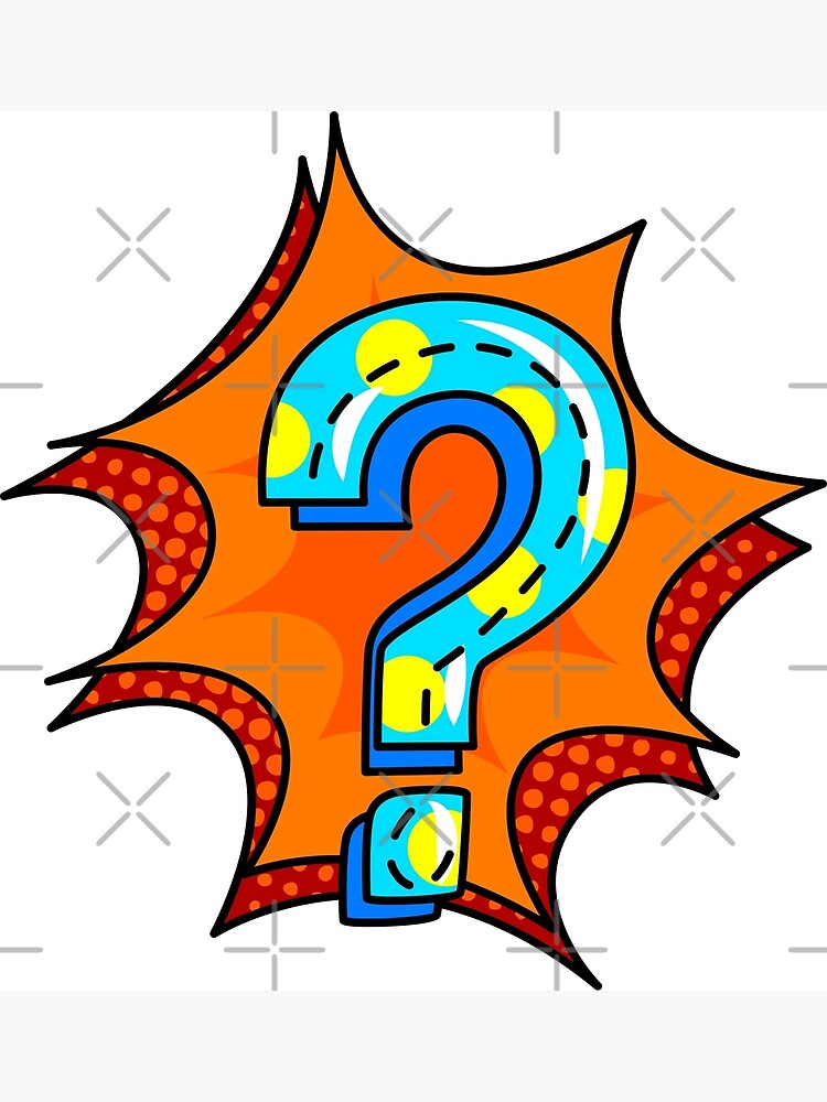 Question mark vector canvas print for sale by sticker vibes