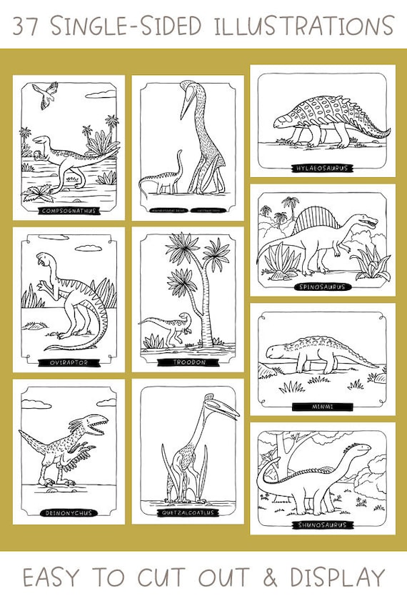 Dinosaur coloring book for kids printable dinosaur coloring pages dilophosaurus megalosaurus ankylosaurus pteranodon stegosaurus