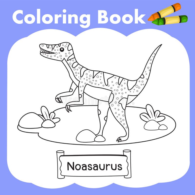 Illustrator of coloring book dinosaur quetzalcoatlus stock vector