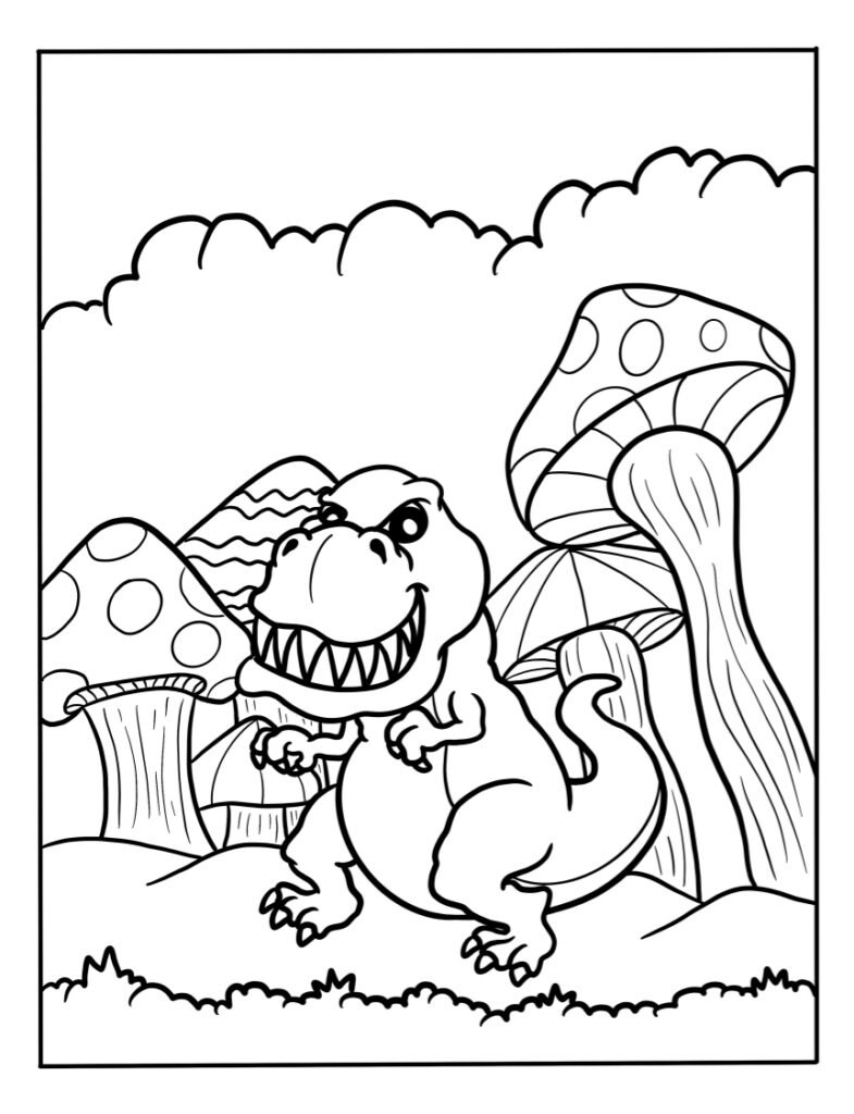 Get dozens of our printable cute dinosaur coloring pages for free