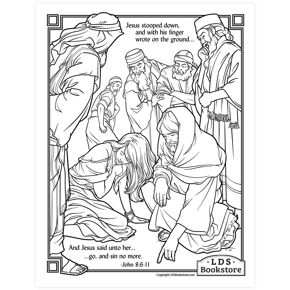 Go and sin no more coloring page