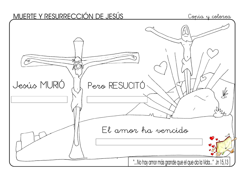 Fotocopiable muerte y resurrecciãn de jesãºs blog de los recursos de jesus maria