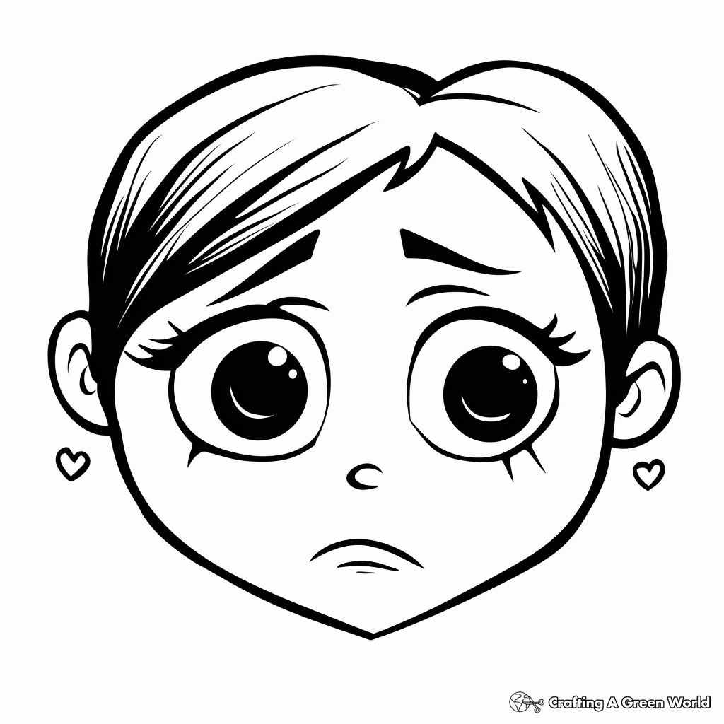 Sad face coloring pages