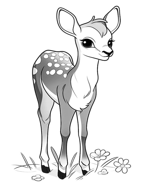 Enchanting deer coloring pages for kids and adults