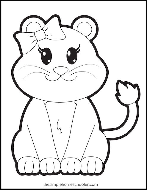 Cute animal coloring pages printable and free