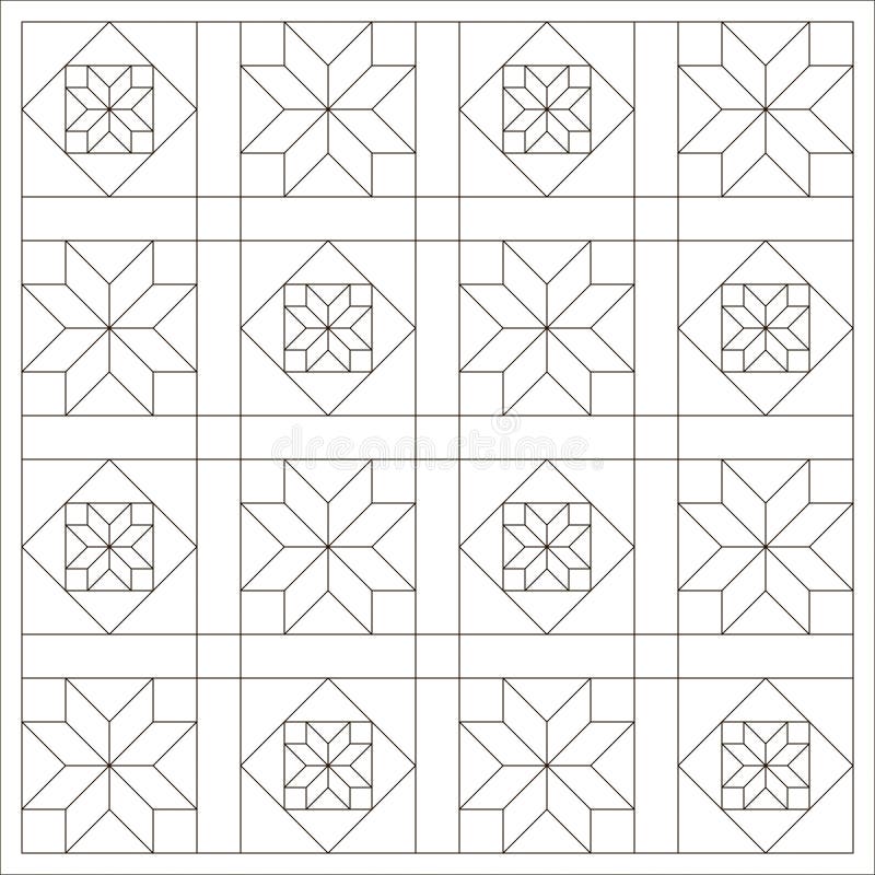 Quilt coloring page stock illustrations â quilt coloring page stock illustrations vectors clipart