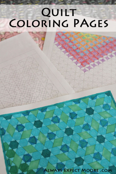 Quilt coloring pages