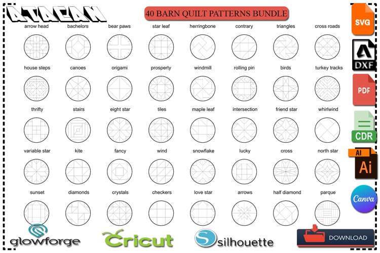 Circle quilt block patterns geometric art coloring pages
