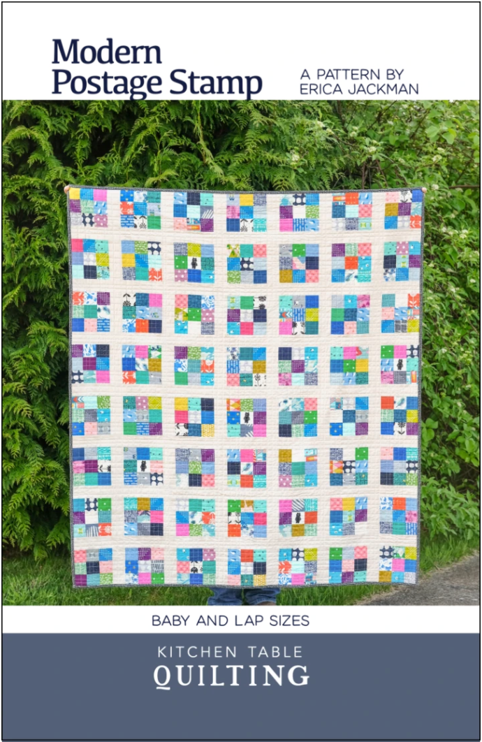 Modern postage stamp quilt pattern coloring pages