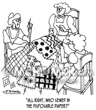 Quilting and sewing cartoons page