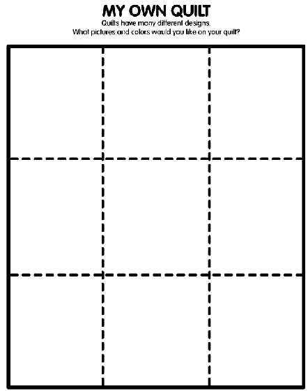 My own quilt coloring page