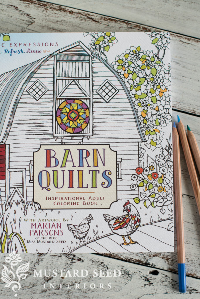 Barn quilt coloring book art journaling miss mustard seed