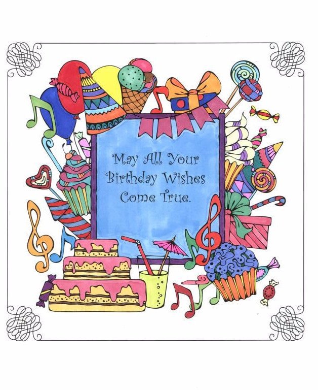 A birthday coloring book just for you
