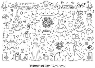 Quinceanera vector art icons and graphics for free download