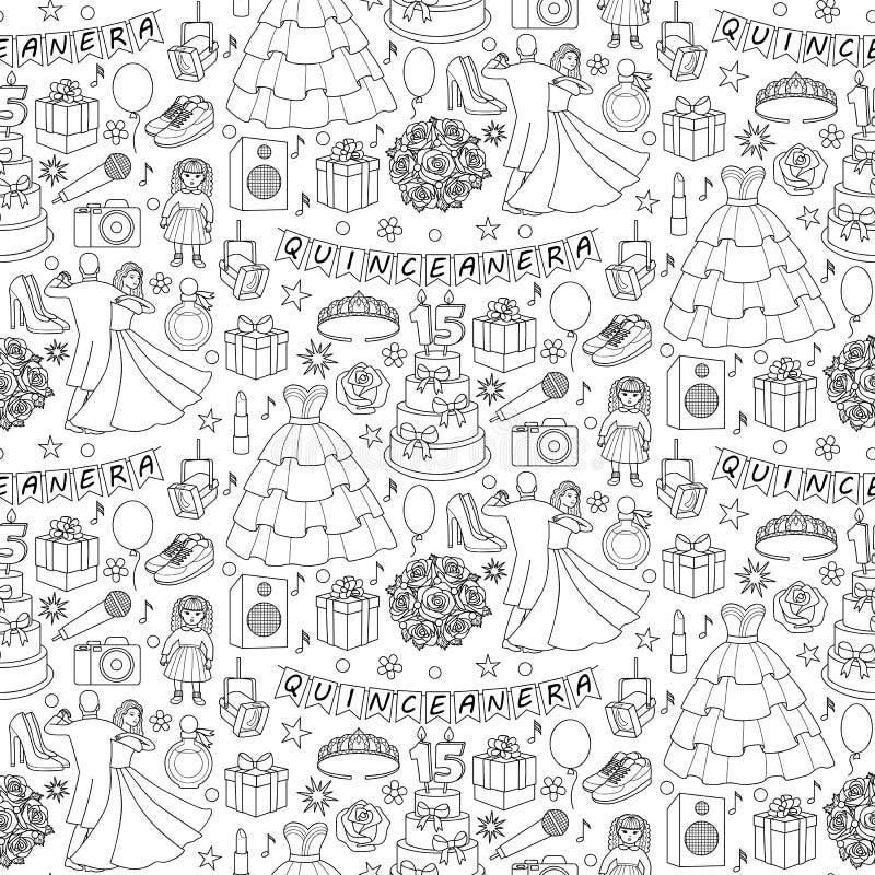 Dress quinceanera stock illustrations â dress quinceanera stock illustrations vectors clipart