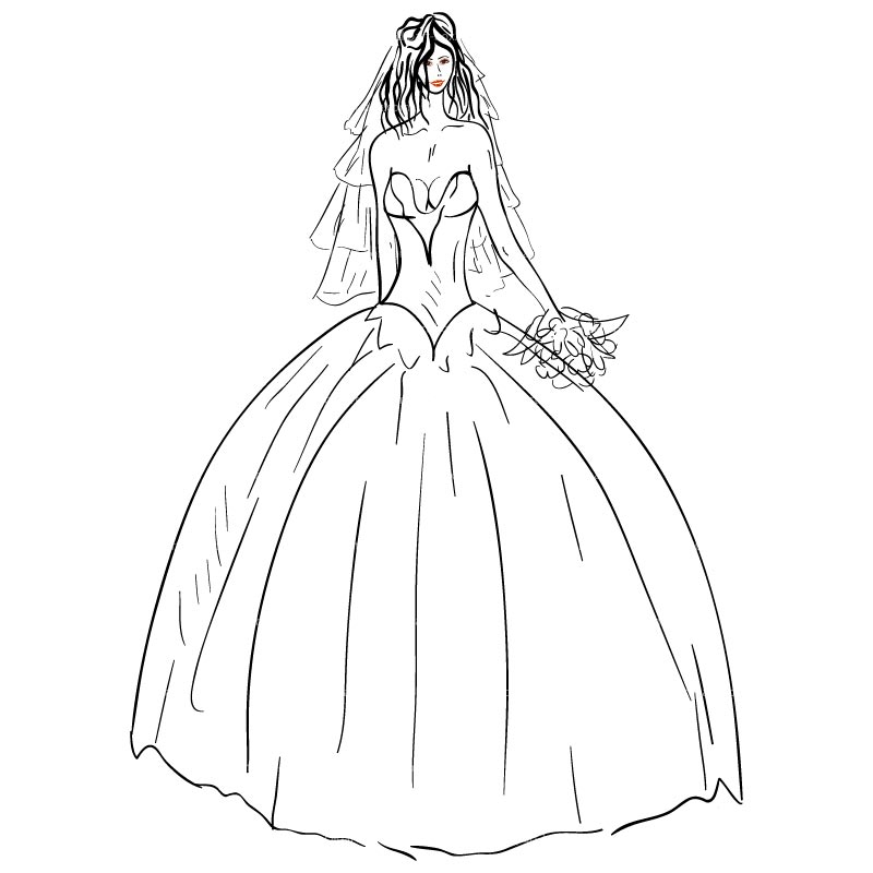 Quinceanera dresses clipart