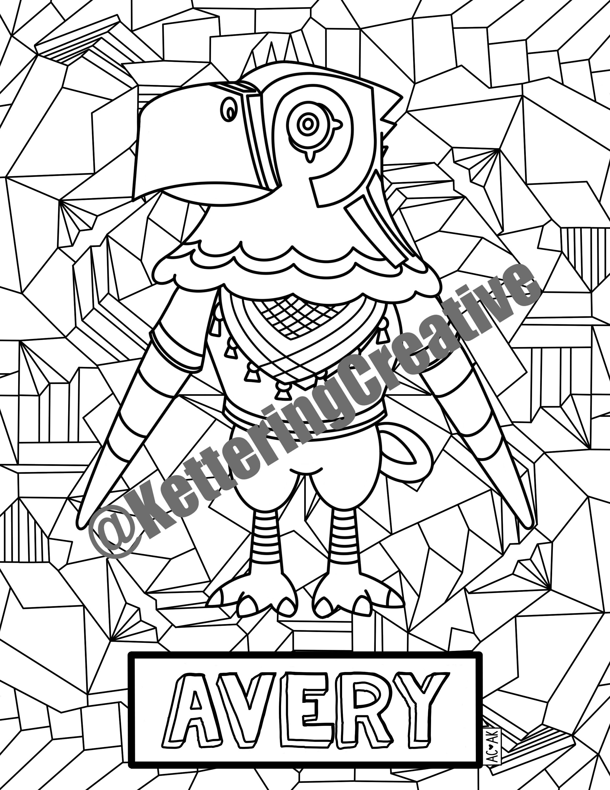 Avery coloring page
