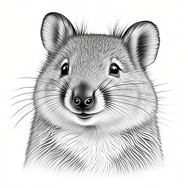 Premium ai image quokka coloring page for adults coloring page for kids