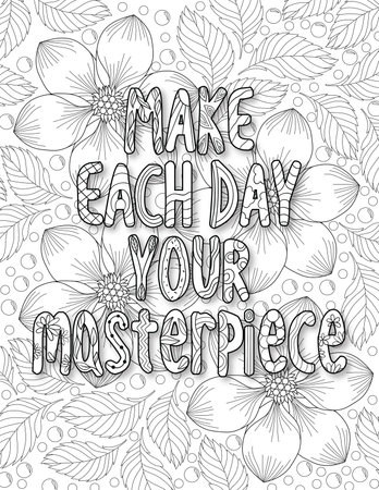 Adult coloring pages quotes stock photos and images