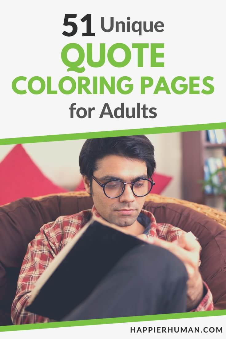 Unique quote coloring pages for adults in