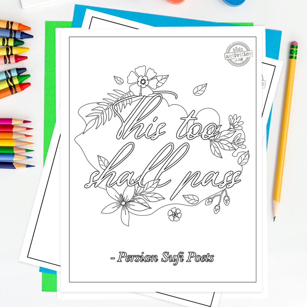 Inspirational quote coloring pages for adults kids activities blog