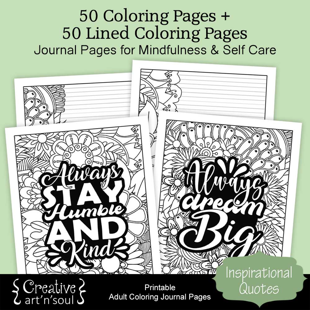 Printable coloring pages inspirational quotes