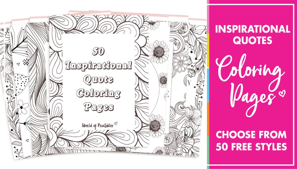 Best printable inspirational quote coloring pages